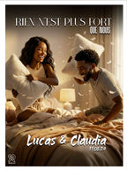 Cadre de Couple personnalisé – Illustration 3D Cinématographique